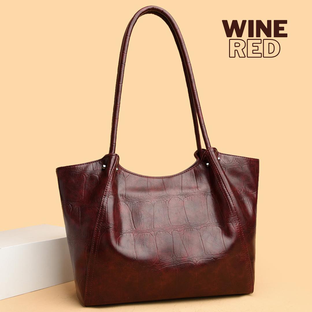 Retro Genuine Leather Basket Bag