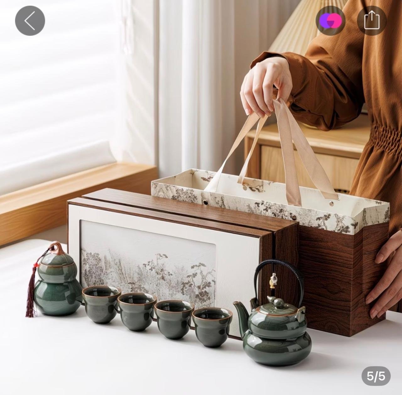 Five Blessings Kung Fu Tea Set Gift Box